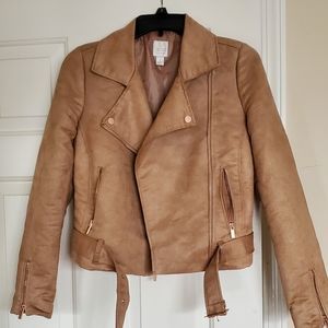Lauren Conrad Suede Motorcycle Jacket